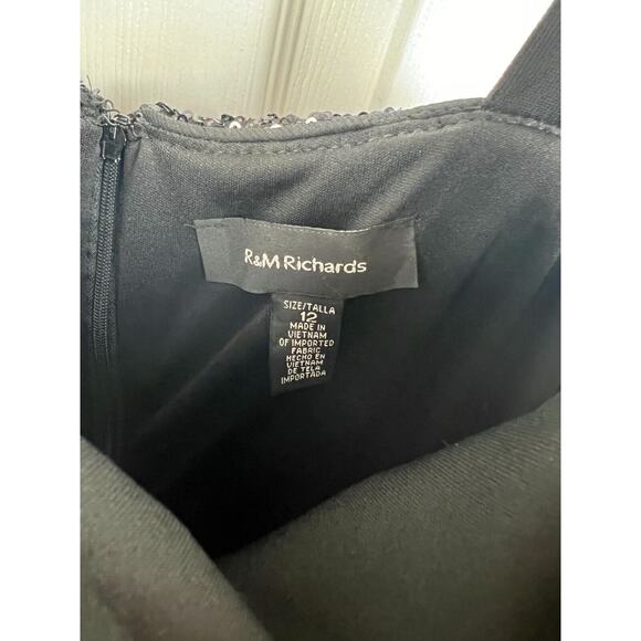 R&M Richard Black Sleeveless All Over Sequin Bodycon Dress 1920s Flapper Size 12 - Picture 6 of 8